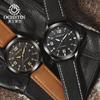 Reloj mecánico automático de cuero con esfera grande clásico Augusten de OCHSTIN, reloj de negocios informal moderno.