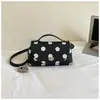 Bolsa Lonchera de Lunares Estilo Francés para Mujer 2026 Nuevo Modelo Bolso de Mano Texturizado para el Trabajo Moda de Nicho Elegante Bolso de Hombro Cruzado