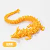 Impresión 3D Adornos Populares Transfronterizos con Articulaciones Móviles Figuras de Dragón de Gema de Cristal Set Decoración de Coche de Dragón Luminoso