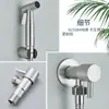 Pistola de Spray Pressurizada de Aço Inoxidável 304 Atacado Conjunto de Bidê Banheiro Banho Bidê Portátil Enxaguador
