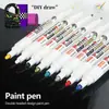 Caneta de Pintura Colorida com Duas Pontas para Pneu de Carro, Caneta de Retoque à Prova d'Água, Marcador Oleoso Colorido de Venda Quente Transfronteiriça, Não Desbota