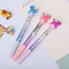 Bolígrafo de Gel de Estudiante de Dibujos Animados con Punta de Goma Suave Creativa, Bolígrafo de Arena Líquida de Hada, Papelería Linda para Estudiar, Bolígrafo a Base de Agua con Purpurina al por Mayor