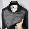 Nueva Chaqueta de Plumón de Pato Blanca para Hombre 2026 con Cuello Alto, Casual y Cálida, Chaqueta Abrigo de Plumón para Hombre con Parches
