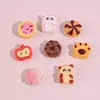 Brinquedo de lanche de urso simulado acessório DIY criativo feito à mão componentes de acessórios de cola de creme resina materiais para grampo de cabelo