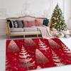 Alfombrilla antideslizante con dibujos animados 3D para el suelo, para el hogar, la sala de estar, el sofá, el dormitorio, la cama, de terciopelo de cristal súper suave, con forma de árbol de Navidad.
