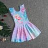Traje de baño para niña de 3 a 8 años, infantil, de princesa, de una pieza, lindo, de sirena, para bebé, de edad pequeña y mediana, para jardín de niños, falda profesional para nadar