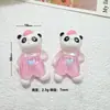 Acessórios de resina de animal coelho de desenho animado transparente, acessórios de cabelo DIY com cola de creme, tiaras, pingentes para sapatos, pingentes de chave, materiais decorativos