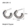 Pendientes huecos lisos franceses de acero inoxidable de red INS con aros de moda que combinan con todo para mujer