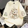 Camiseta de Algodón 100% Puro para Niñas de Verano con Estampado de Bordado Imitación, Top Divertido Estilo Ins College para Niños Mayores, Unisex Manga Corta
