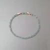 Pulsera de Diamantes de Imitación Color Verde Oliva Fresco Estilo Bosque Nuevo Primavera/Verano para Mujer, Exquisita y Versátil, Accesorio de Alta Gama para el Viaje Diario