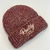 Gorro de Lã Tricotado Pequeno Estilo Japonês Bordado com Letras para Casal com Circunferência da Cabeça Grande Versão Coreana Quente e à Prova de Frio Afina o Rosto
