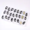 Boutique K9 Cosido a Mano Diamante Blanco Ab Coloridos Zapatos Planos Fondo de Cristal Doble Agujero Forma de Gota de Agua Diamante Ropa DIY Joyería Accesorios de Boda