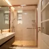 Mampara de Ducha Lineal a Medida al por Mayor Versión Optimizada con Pantalla de Puerta de Ducha Deslizante de Acero Inoxidable Ultra silenciosa de Cuatro Ruedas Pequeñas