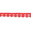 Encaje de hilo de algodón color marfil con cuentas y pequeños pompones, escote para ropa de niños, ropa de bebé, accesorios de ropa hechos a mano para DIY