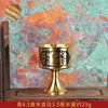 Taça de Vinho de Cobre Preenchida com Ouro e Jade Hongda Totalmente de Latão para Oferenda Taça de Água Benta Taça de Vinho de Cobre Espessado Ornamentos