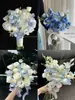 Ramo Artificial de Lirios de Calas Blancos para Fotografía de Estudio, Sesión de Fotos de Boda Nupcial, Fotografía de Viajes, Flores Artificiales, Arreglo Floral Terminado