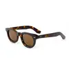 Novos Óculos de Sol Acetato com Armação Redonda, Óculos de Sol Polarizados Versáteis da Moda Europeia e Americana, Óculos de Sol Casuais Tendência Personalizados