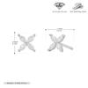 Pendientes de Plata de Ley S925 Más Vendidos Transfronterizos con Circonita Marquise Multicolor y Diseño de Flor de Cuatro Pétalos, Pendientes Incrustados de Circonita, Venta al por Mayor Directa de Fábrica