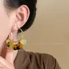 Brincos de Franja Leopardados em Formato de C Exagerado da Moda para Mulheres, Luxo Acessível e Brincos Franceses de Alta Qualidade, Brincos de Design Exclusivo