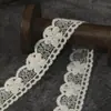 Collar de encaje hecho a mano con patrón de ciruela Four Seasons, cadena para la clavícula, cinturón para ropa, accesorios de bordado de malla para textiles del hogar, ancho 2 cm