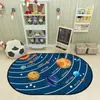 Tapete de engatinhar para quarto infantil de desenho animado, tapete refrescante, tapete de quarto ao lado da cama em formato de letra, área de leitura de veludo cristal, tapete de chão de jogo educativo