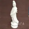 Decoración de Guanyin de Jade Blanco Khan Estación Ruyi Estatua de Bodhisattva Guanyin Buda Decoración del Hogar Sala de Estar Decoración de Jade