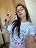 Top Camiseta Campus Meia Manga Estampada de Algodão Puro Manga Curta para Mulheres Cool Edição Limitada