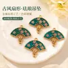 Pingente de leque pequeno requintado estilo antigo DIY para colar pulseira charms acessórios de joias vendas diretas da fábrica lote misto disponível transfronteiriço