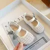 Sapatos de Couro Infantis 2026 Outono Novo Estilo Menina Bebê Criança Princesa Strass Sapatos Individuais Sapatos de Couro Sapatos de Dança Performance