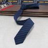 Gravata Estilo Coreano Estreita de Algodão e Linho para Homens 6cm Casual Profissional Trabalho Faculdade Versátil Xadrez Atacado Personalizado