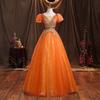 Vestido de Noite 2026 Primavera Novo Estilo Cerimônia de Debutante Passarela Exame de Artes Vocais Vestido Palco Solo Apresentação Apresentador Elegância Feminina