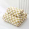 Toalla de Baño Popular Simple a Cuadros Estilo Retro Ins Toalla Grande de Coralina Suave Absorbente Bata de Baño con Opción de Logo