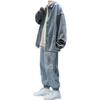Traje de mezclilla Ge Hua para hombre, holgado, moderno, de marca, casual, para adolescente, Duffy, conjunto de ropa guapo para hombre con chaqueta de ropa guapa