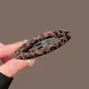 Pinza para el Cabello de Lujo con Estampado de Leopardo para Mujer, Pasador Estilo Retro para la Parte Trasera de la Cabeza y Flequillos Laterales, Accesorio para el Cabello