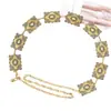 Novo cinto feminino, estiloso e elegante, estilo vintage, acessório de cintura com corrente decorativa de metal esculpido, dropshipping transfronteiriço