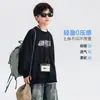 Roupas de Primavera para Meninos, Moletom Preto Super Estiloso de Manga Longa, Novo Modelo 2026, Top Esportivo Soltinho de Primavera para Meninos