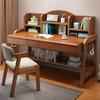 Mesa de Estudo Infantil em Madeira Maciça Estante Doméstica para Alunos do Ensino Fundamental e Médio Mesa Integrada Quarto Mesa de Escrita Infantil Elevatória e Cadeira