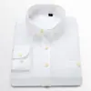 Aliexpress 2025 Nova Camisa Masculina Oxford Fio Penteado Moda Jovem Versão Coreana Mais Fácil de Combinar Camisa Slim Sem Ferro Cs17