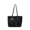 Bolsa Tote Grande de Couro Sintético Simples Nova Moda Estilo Coreano 2026 Primavera para Mulheres, Bolsa de Ombro, Bolsa Feminina Texturizada Versátil de Nicho