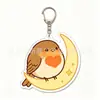 Pingente Chaveiro Acrílico Pisco-de-peito-ruivo Europeu Desenho Animado Criativo Presente Decoração de Mochila Mercadoria de Anime Transfronteiriça