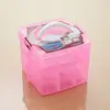 Caja de Joyería Transparente de Plástico con Asa, Tres Niveles, 18 Compartimentos, Perlas, Accesorios de Pesca, Organizador de Escritorio