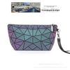 Patch de padrão geométrico com gradiente colorido nova bolsa de cosméticos bolsa de lantejoura bolsa de cor mágica bolsa de marca grande fabricante de origem