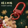 Chaveiro de Resina de Natal Desenho Animado Fofo Pingente para Mochila Pequeno Presente de Natal Charme Criativo para Bolsa de Estudante