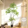 Planta Nandina Aterrizaje Planta en Maceta Interior Grande Biónica Verde Adornos Sala de Estar Lujo Ligero Flor Decorativa Árbol Falso