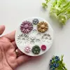 DIY Margarita Pequeña Rosa Crisantemo Plumeria Pegamento de Resina Decoración de Pasteles Jabón Hecho a Mano Colgante Herramientas de Arcilla