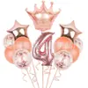 Set de Globos Digitales de Corona Transfronterizos en Varias Formas para Decoración Temática de Fiesta de Primer Cumpleaños Infantil Globos de Papel de Aluminio