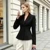 Blazer de otoño para mujer FCB, elegante y estilizado, con cintura ceñida