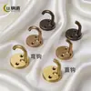 Ganchos metálicos creativos transfronterizos para detrás de la puerta en la entrada o el dormitorio, almacenamiento decorativo de abrigos y sombreros montado en la pared, ganchos de latón para abrigos montados en la pared del baño