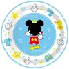 MM105 Vajilla navideña para fiestas de bebés varones de Mickey azul, 4 piezas, plato de papel, toalla de papel, vaso de papel
