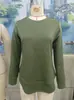 Amazon Comercio Exterior Transfronterizo Europeo y Americano Otoño e Invierno 2026 Nuevo Sudadera de Color Sólido Cuello Redondo Holgada de Manga Larga Top a Cuadros para Mujer